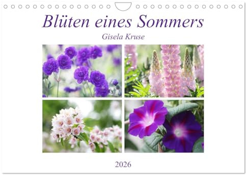 Blüten eines Sommers (Wandkalender 2026 DIN A4 quer), CALVENDO Monatskalender: Abwechslungsreich, farbenfroh, strahlend. Sommerblumen von ihrer schönsten Seite (CALVENDO Natur)
