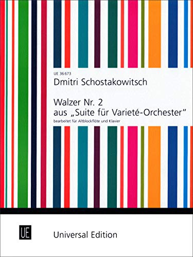 Walzer Nr. 2 aus Suite für Varieté-Orchester: Altblockflöte und Klavier. Partitur.