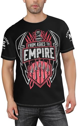 Männer The Table Head Reigns Roman T-Shirt Casual Kurzarm-Tee-Shirts Konzert-Merch Leichtes T-Shirt Black XL