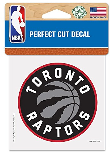 Wincraft NBA Toronto Raptors 4x4 Perfect Cut Color Aufkleber, Teamfarben, Einheitsgröße