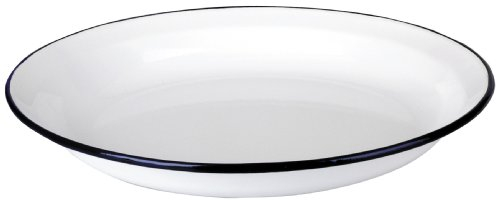 Ibili Plato Hondo 36 CMS, Acero, Blanco y Azul, 36 x 36 x 4 cm