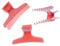 Head Jog 12 Pack Butterfly Hair Clips, Accessories for Sectioning and Styling. Hair Clamps for Women and Men (Pink)