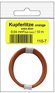 Donau Elektronik Einzel-Flexdraht 10m orange dünn im Beutel
