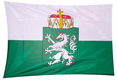Fahnen Kössinger, Hissflagge im Querformat, Fahne Bundesland Steiermark, Hissflagge mit Wappen, hochwertiger Siebdruck, brillante Farben, weiß-grün, reißfest, 250 x 150cm, 3,75 m² Fläche