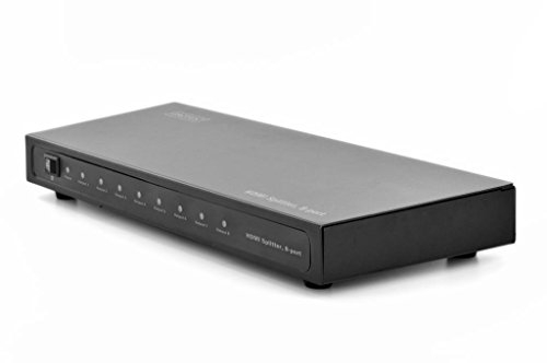 Digitus DS-43302 Splitter HDMI 1x8 - Ingresso: 1 porta / Uscita: 8 porte - Full HD 1080p/24 Hz HDTV: 1920 x 1200p - HDCP 1.0 / 1.1 / 1.2 - DTS Digital, Dolby Digital, DTS-HD, Dolby True HD