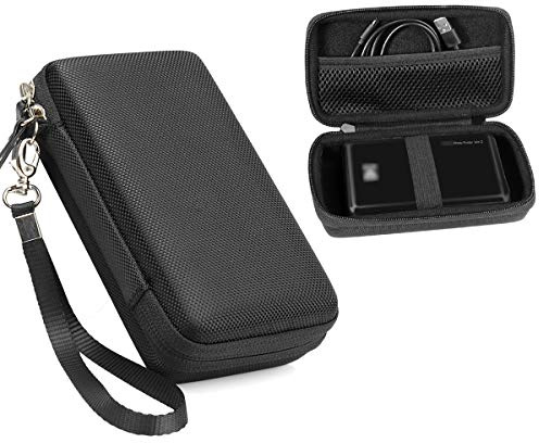 Designed Schutzhülle für Kodak Mini Mobile Wi-Fi & NFC Drucker, auch für PICkit M2 tragbar Photo Drucker, Neue LG Pocket Photo Drucker 3 pd251, Netztasche für Foto Papier und Kabel, schwarz
