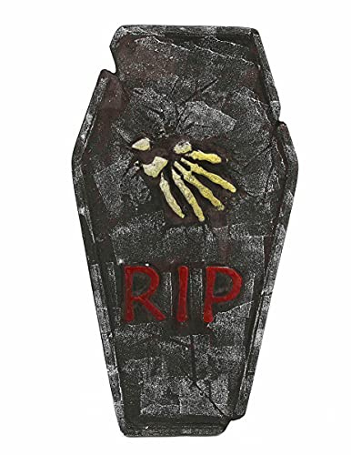 Grabstein Deko Halloween 59 cm - Grau, Silber