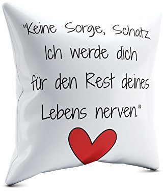 PICANOVA – Keine Sorge 40x40cm – Premium Zierkissen Mit Füllung – Deko Für Schlaf- Und Wohnzimmer Mit Motivauswahl