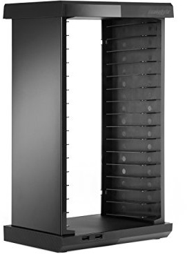 snakebyte Xbox One CHARGE:TOWER - Games Tower zur Aufbewahrung von 15 Spielen & Blu rays - 2 USB Ports / USB-Verteiler zum Aufladen der Controller, Gamepads - schwarz - abgestimmtes Xbox Design