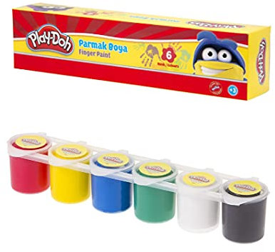 Play-Doh Peinture au doigt 6 couleurs – Kit de peinture pour enfants – Peinture lavable – Non toxique – Fournitures de peinture artistique – Fournitures scolaires