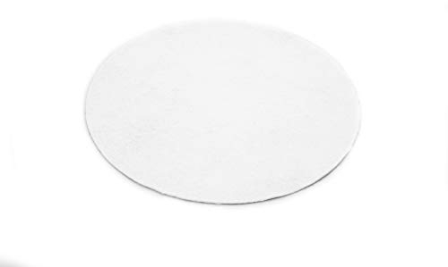 Primaflor - Ideen in Textil Event-Teppich Hochzeitsteppich Podium Rund, Weiß, 1,50m Durchmesser, Schwer Entflammbar, Weihnachtsbaum-Decke, Teppich, Stehtisch-Unterleger