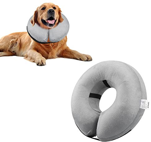 Emwel Pet Inflatable Collar for Large Dogs, Comfy Pet Collar Cone for Revecovery