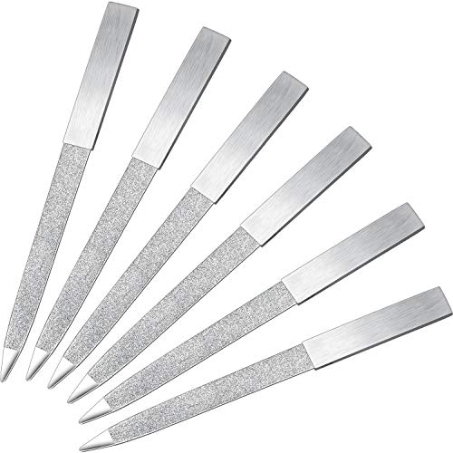 6 Pacchi Lima per Unghie Diamante Acciaio Inossidabile Lima per Unghie Laterale Doppia in Metallo Manicure per Unghie Unghie dei Piedi per Salon e Casa (5 Pollici)