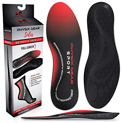 Physix Gear Semelles Chaussures pour Épine Calcanéenne, Semelle Orthopédique Homme, Alternative à la Semelle Gel, Semelle Confort pour Chaussures Pieds Sensibles Femmes, Fasciite Plantaire (S)