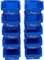 The Workplace Depot Plastic Storage Bins - Stackable & Space-Saving Organisers for Small Parts & Components -Pack of 10 - 75(H) x 105(W) x 162(D) mm (Blue)