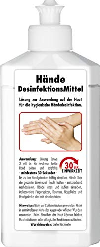 SONAX Handdesinfektionsmittel (250 ml) schützt gegen Bakterien & Viren für hygienische & wirksame Händedesinfektion - made in Germany | Art-Nr. 04011410