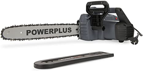 Powerplus Tronçonneuse Électrique POWEG10110 - Élagueuse Électrique de 2200 W, Guide de 400 mm, Lubrification Automatique de Chaîne, Outillage de Jardin