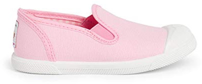 Pisamonas Zapatillas Lona sin Cordones con elásticos Laterales Talla 31 en Color Rosa