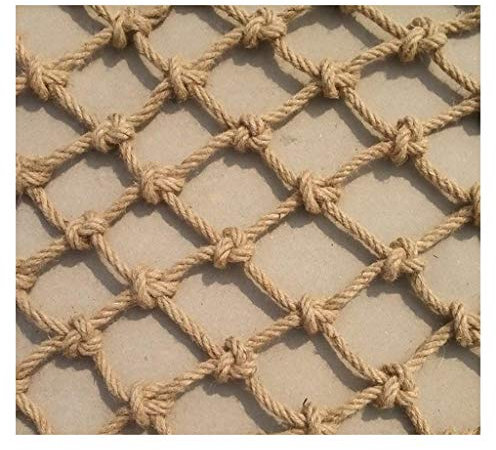 LYRWISHLTD Dekorative Jute Hanf Netz Kletternetz Baumhaus Sicherheitsnetz Kinderschaukel Zaunnetz Seil Leiter LKW Leiter Erwachsene Fitness Jute Netz Hintergrund Wand Dekoratives Netz 12mm