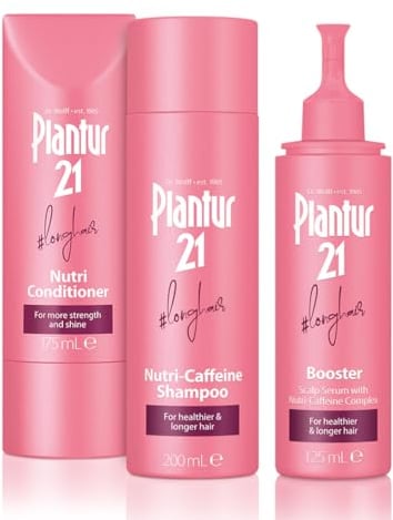 Plantur 21#longhair Shampoo Conditioner and Hair Serum for Long and Brilliant Hair | Complete Set Improves Hair Growth and Repairs Stressed Hair | No Silicones