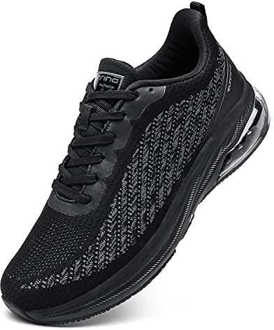 frysen Zapatillas de Running Hombre Mujer Deportivas Zapatos Hombre para Tenis Correr Gimnasio Deportivas Casual 42EU Black