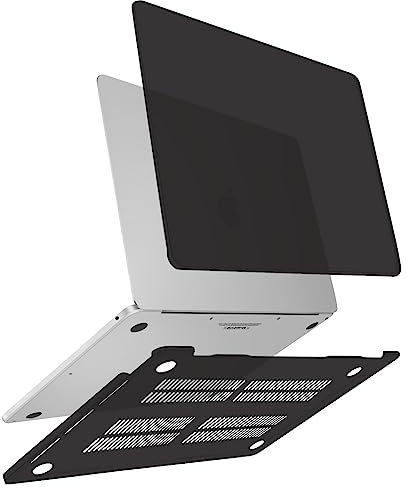 ZYB Funda para MacBook Pro 13 Pulgadas M2 2022 M1 2020-2016 (A2338 A2289 A2251 A2159 A1989 A1706 A1708) con Touch Bar, Cubierta Carcasa Case Dura Protectora, Negro