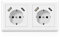 USB Steckdose, Kaifire Schuko Doppelsteckdose mit 2 USB Anschluss und 2 Typ C System 55 Schutzkontakt Unterputz Steckdose mit Rahmen für Smartphone Tablette