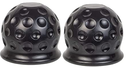 Hsthe Sea 2 x gancio di traino in gomma per gancio di traino con protezione sferica, forma palla da golf, universale per giunti a sfera fino a 50 mm di diametro