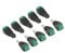AVARTEK 10 Pack 2.1 x 5.5mm 12V Male Female DC Power Connector, Screw Terminal Adapter Socket Plug for CCTV Security Camera LED Light Strips