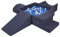 KiddyMoon Spielplatz Aus Schaumstoff Mit Quadrat Bällebad (200 Bälle) Ballgruben Für Babys Spielbad Hindernisläufen, Hergestellt In Der EU, Dunkelblau:Babyblue/Blau/Perle