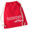 Huuraa Gymbag Trainerin mit Herz Geschenk 12 Liter Classic Red Baumwolle Trainerin Geschenkidee