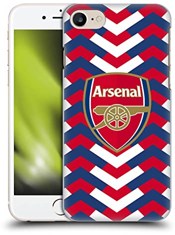 Head Case Designs Offizielle Arsenal FC Zickzack Logos Harte Rueckseiten Handyhülle Hülle Huelle kompatibel mit Apple iPhone 7/8 / SE 2020 & 2022