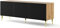 BIM Furniture TV-Schrank Ravenna B 150 cm 3D mit gefräster Front Hochwertiges MDF Metallbeine Lowboard Schrank Sideboard Kommode Fernsehtisch (Eiche Artisan/schwarz matt, goldene Beine)
