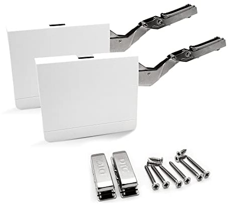 DOJA Barcelona | Frontliftbeschlag Scharnier für Klappen | 4 Pack | Liftbeschlag 250-400 mm | Komplettset für Klappenhöhen 480-1250 Kraft | Klappenbeschlag/Frontliftbeschlag Scharniere Klappbar
