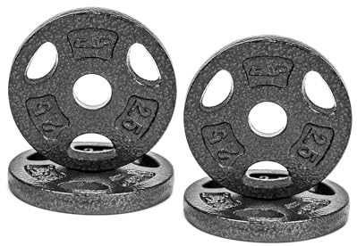CAP Barbell Standard 2.5cm Grip Weight Plates 1.1kg Black, Pack (x 4)