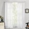 Deconovo Voile Gardinen mit Kräuselband Gardinenschal Vorhänge Dekoschal Halbtransparent Vorhang Leinenoptik, 220x140cm(HöhexBreite), Weiß, 2er Set