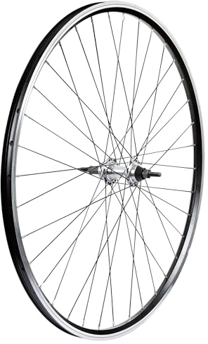 Zündapp Z700 Hinterrad Fahrrad 28 Zoll Laufrad für Felgenbremsen Alu Felgen für Cityrad (Schwarze Speichen)