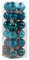 Buosha Mini-Weihnachtsbaumkugeln, 24er Set, glitzernd, aquablau-türkis, 3 cm Durchmesser, bruchsicherer Kunststoff