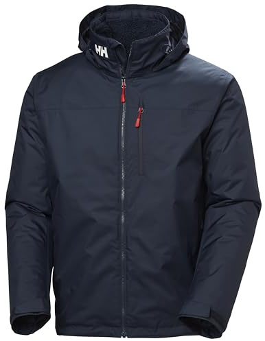 Helly Hansen Men's Crew Hooded Midlayer Jacket, Navy 2.0, L