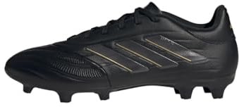 adidas Unisex COPA Pure II League Football Boots Firm Ground, Core Black/Carbon/Gold Metallic, 46 2/3 EU
