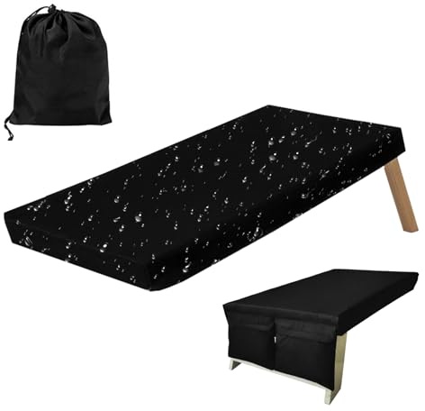 Fulenyi Cornhole-Board-Abdeckungen,49 x 25 Zoll wasserdichte Cornhole-Board-Wraps aus Oxford-Stoff mit Tasche | Staubdichte Cornhole-Sitzsäcke, UV-Schutz-Cornhole-Zubehör für Boards