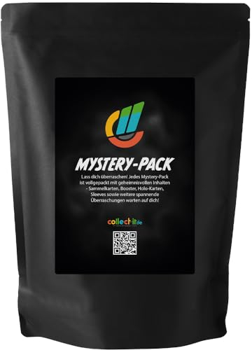 Pokemon Mystery Pack, Überraschungs Tüten, Set, Booster, Sleeves, Holo-Karten, mindestens 5 Artikel, Schützenden Sleeves, Nützlichem Zubehör + Exklusive Collect-it Hüllen