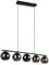 Reality Leuchten Pendelleuchte Sheldon R31305017, Metall Schwarz matt, Metall Schwarz matt, Glas Blau/Grün/Kupferfarbig, exkl. 5x E14