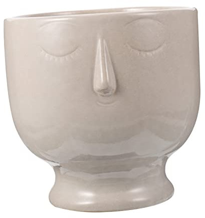 Toddmomy Décoration D'intérieur Pot De Fleurs en Céramique Visage Humain Pot De Fleur Interieur Tissus D'ameublement Simple Pots De Fleurs