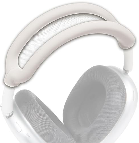 WC BandZ Max – Silikon-Kopfbandabdeckung für Airpods Max-Kopfhörer, hergestellt von Wicked Cushions | Erhöhter Komfort und Schutz | Erhältlich in bösen Designs | Beige