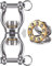 BeneLabel SUS304 Silent Bearing Swing Swivel, Tire Swing Swivel with 2 Removeable Buckle for Web Tree Swing, Aerial Dance, Swing Yoga Swing Sets, 770LB Capacity