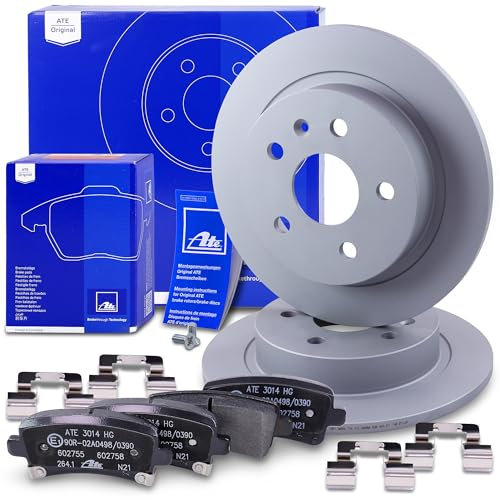 ATE Bremsenset Hinterachse inkl. Bremsscheiben hinten Ø 292 mm voll und Bremsbeläge hinten Kompatibel mit OPEL INSIGNIA A (G09)