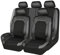 Auto Sitzbezüge Set für Opel Zafira Tourer Astra K Insignia 2014 Meriva B Vectra C 2000-2024, 9 Stück Leder Wasserdicht Bequem Autositzbezüge Sitzschoner Innenraum Zubehör,Grey