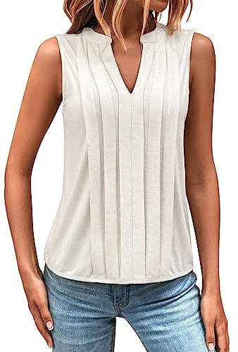 Ladies Tunic Tops Plus Size Womens Plain Ribbed Ladies Sleeveless Scoop Neck Vest Top - 14-28 Bright Pink Vest Tops for Women UK Tees (White, XXL)