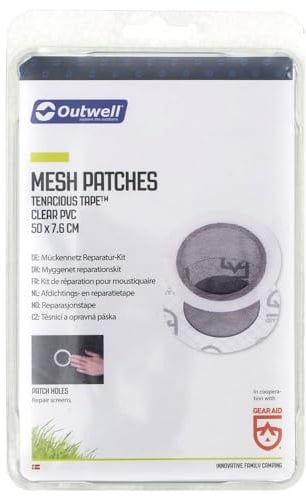 Outwell Tenacious Tape 2 Parches de Malla Transparente Netz-Patches, durchsichtig, Einheitsgröße